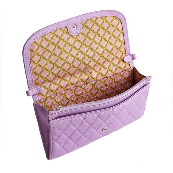 Vera Bradley Wildwood Wallet Crossbody in Purple Rhapsody Premium Cotton NWOT - Picture 3 of 5